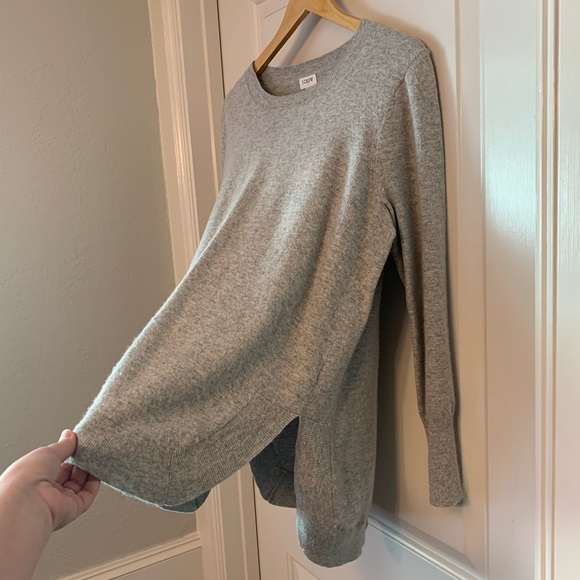 J. Crew Factory Wool-Blend Tunic Sweater in Heather Dove - Picture 9 of 14